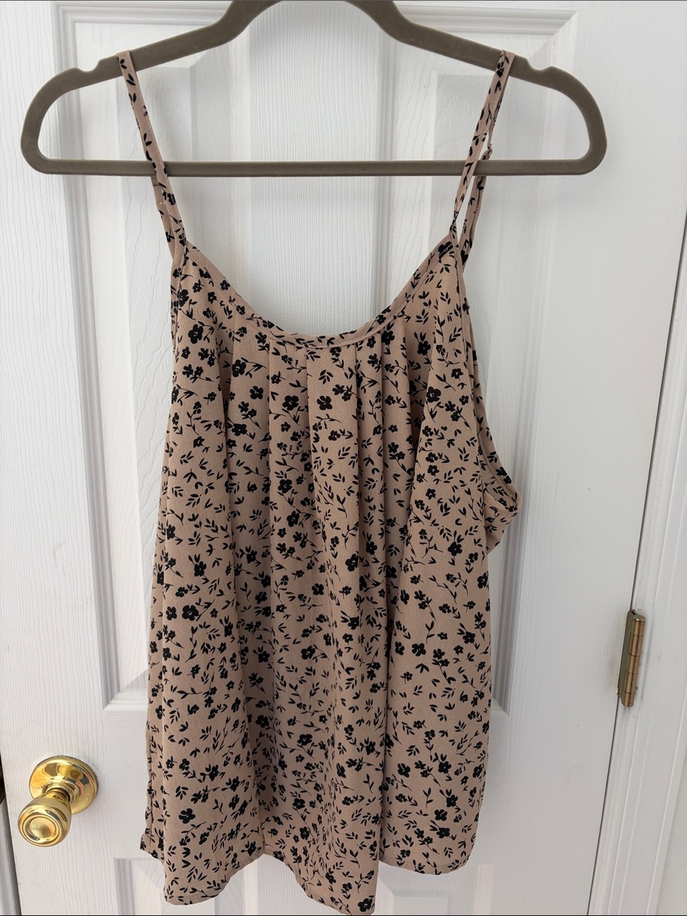SHEIN Beige Floral Print Curve Cami 2XL